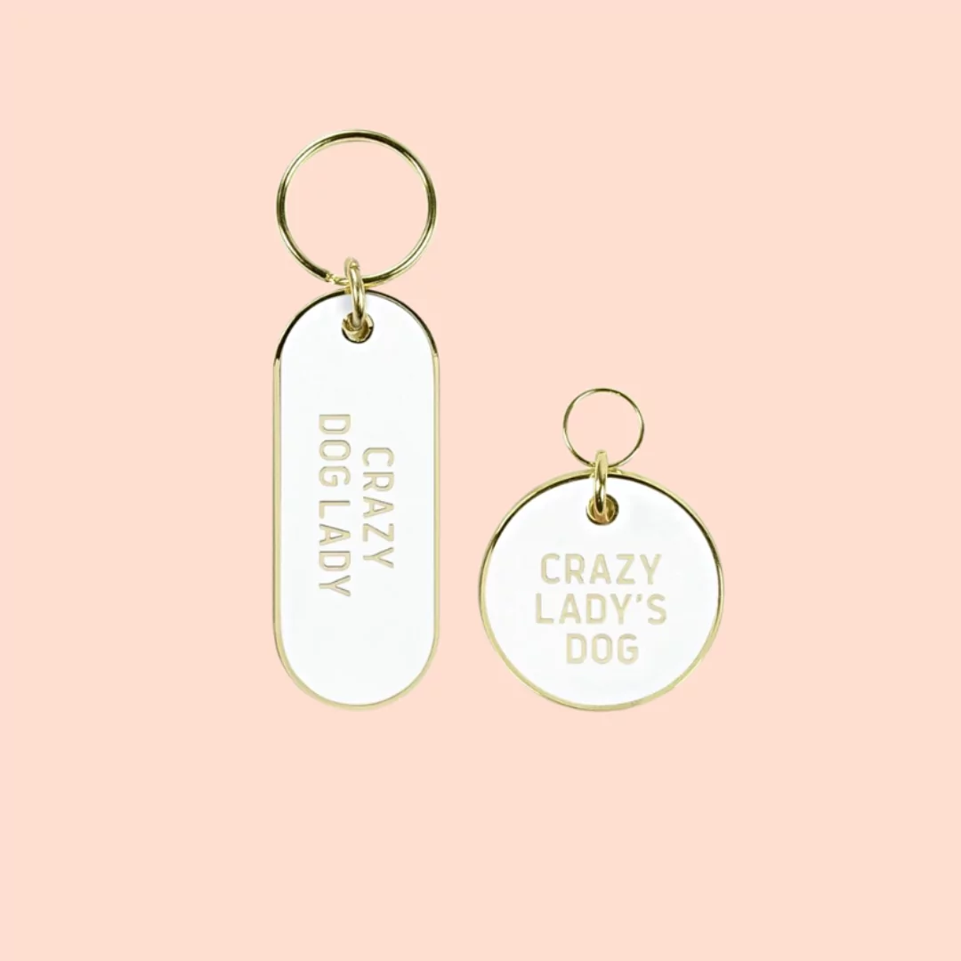 Ensemble Porte-Clé / Médaille CRAZY DOG LADY / LADY'S DOG 